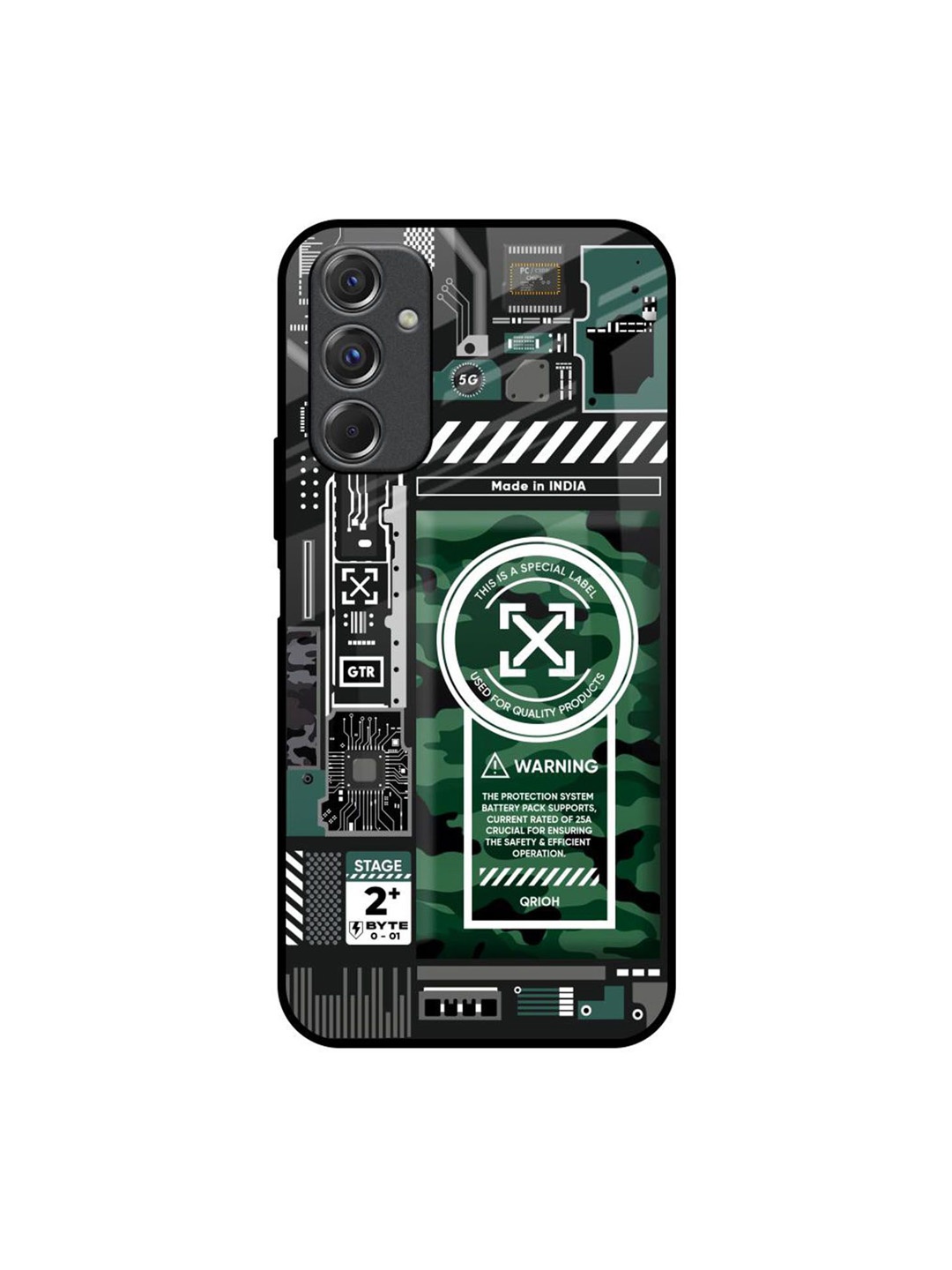 

QRIOH Typography Printed Samsung Galaxy F34 5G Back Case Mobile Accessories, Green