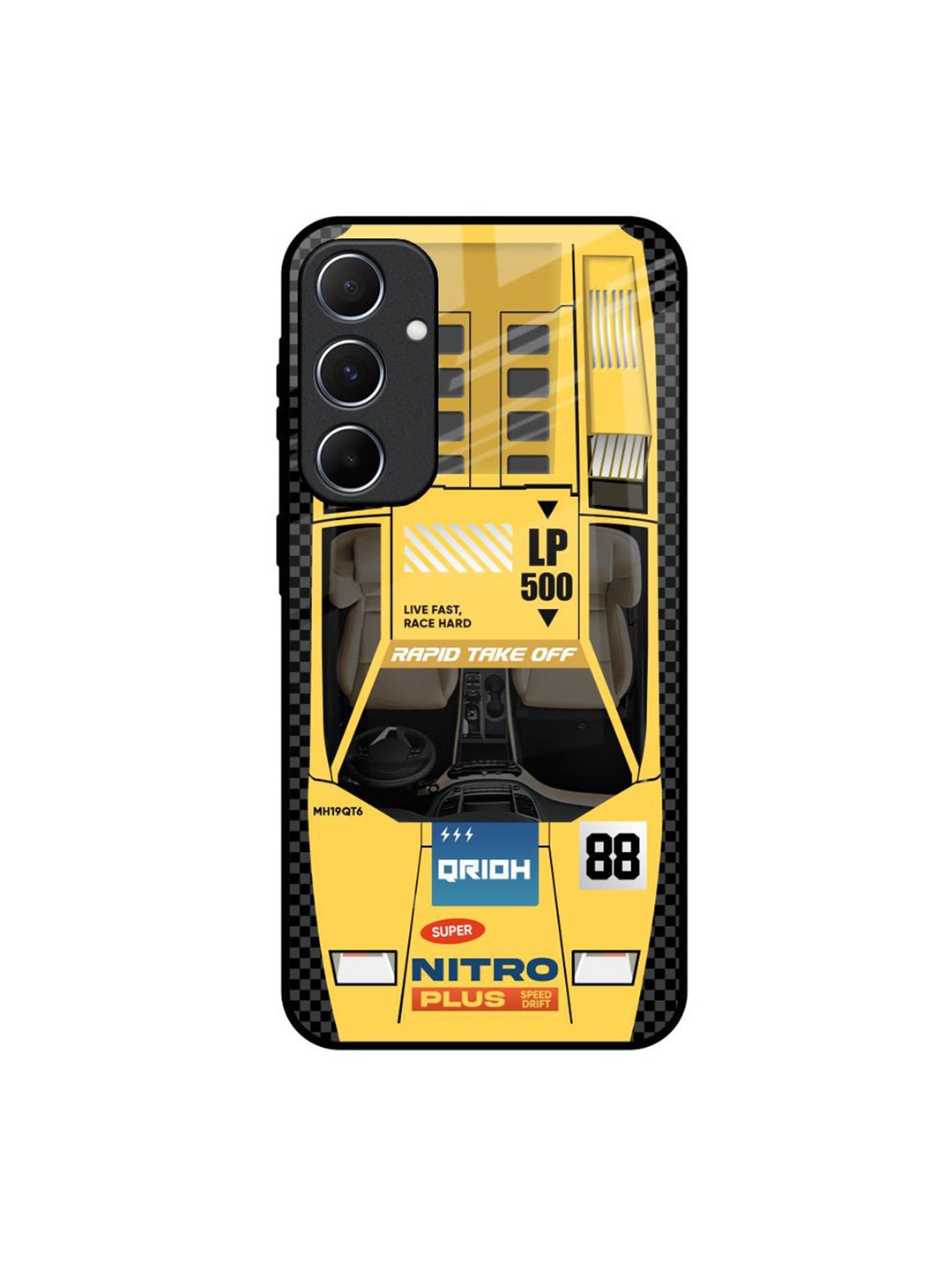 

QRIOH Typography Printed Samsung Galaxy A55 5G Back Case Mobile Accessories, Yellow