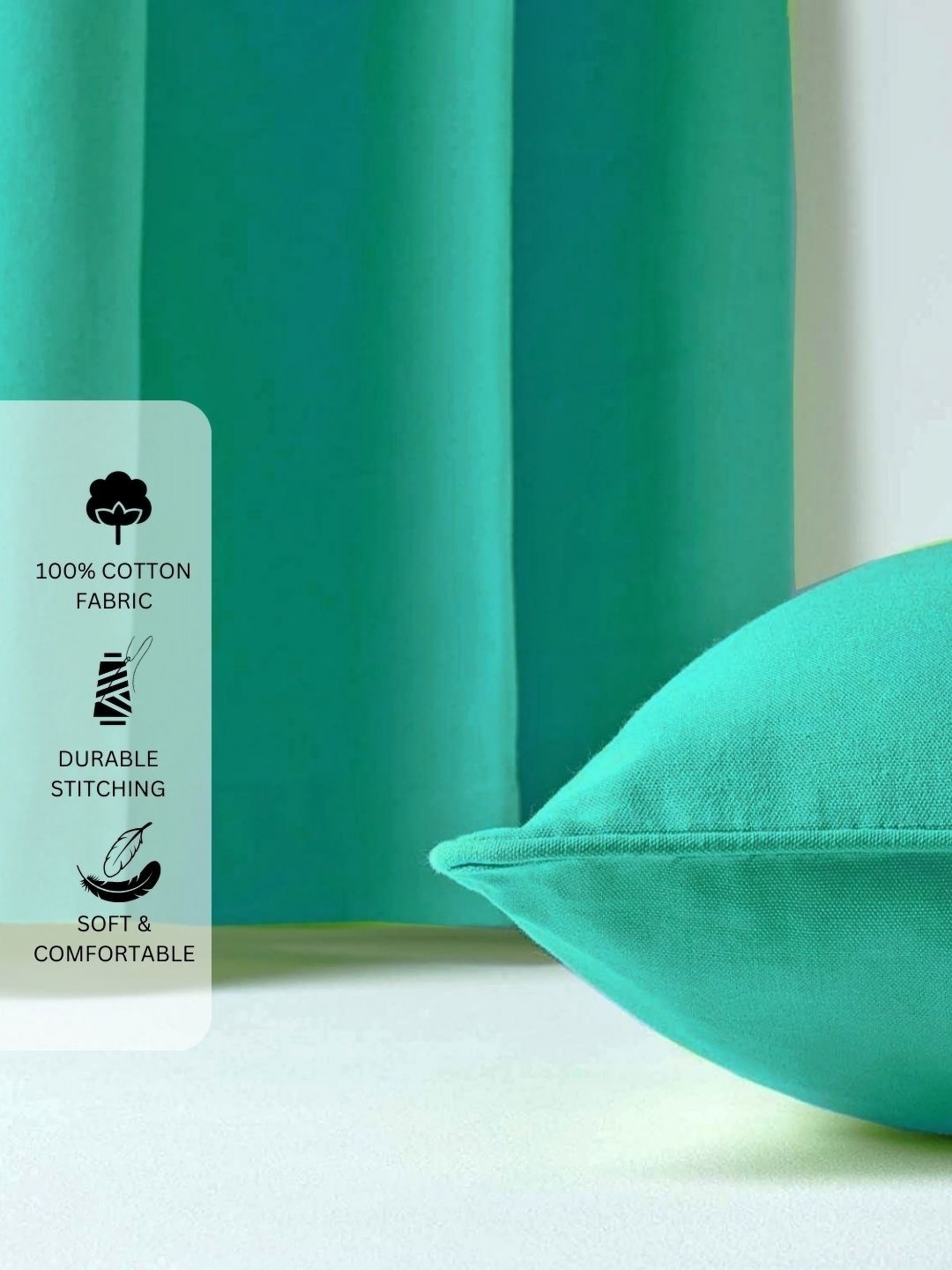 

Aurave Blue 2 Pieces Pure Cotton 210 TC Soft & Comfortable Square Cushion Covers