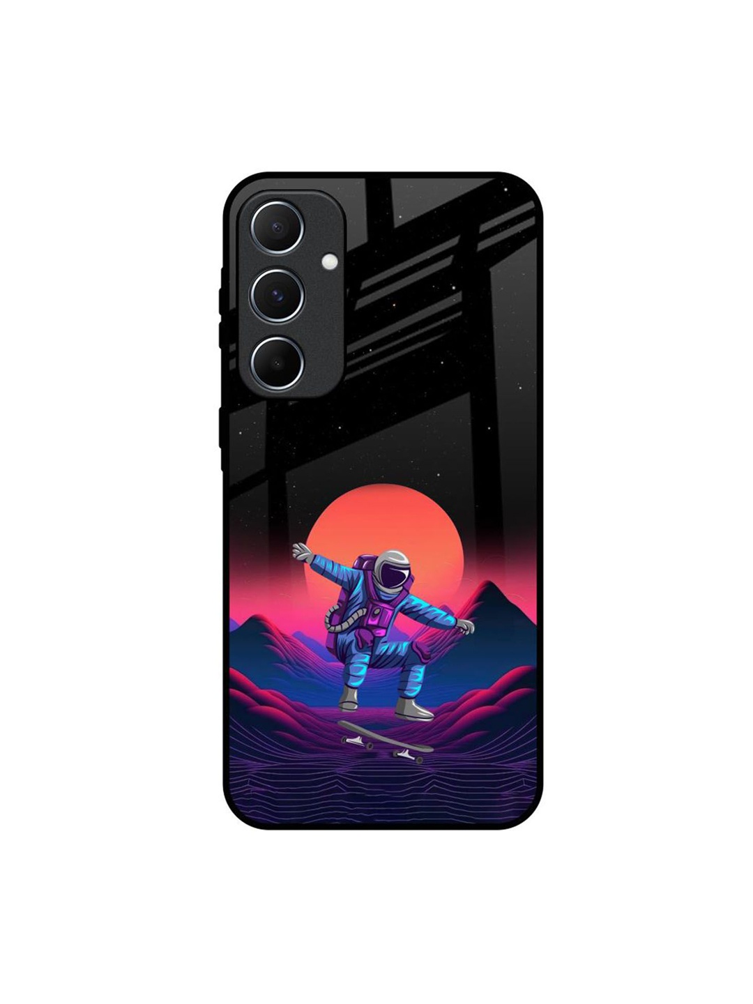 

QRIOH Quirky Printed Samsung Galaxy A55 5G Back Case Mobile Accessories, Black