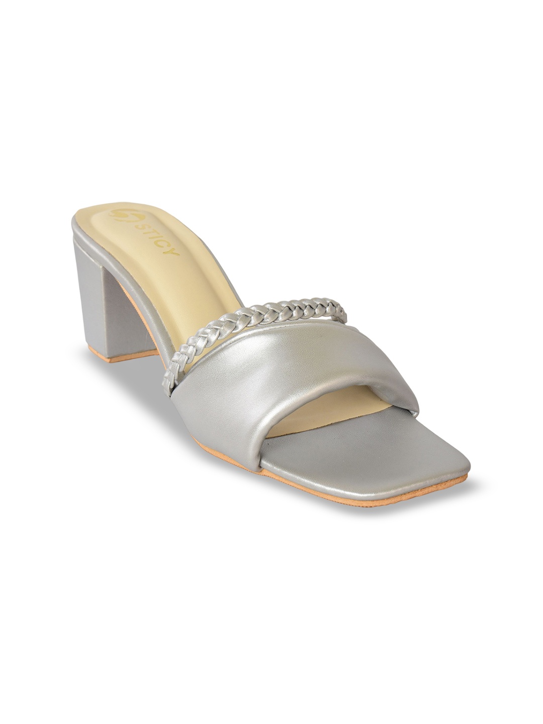 

STICY Party Block Pumps, Silver