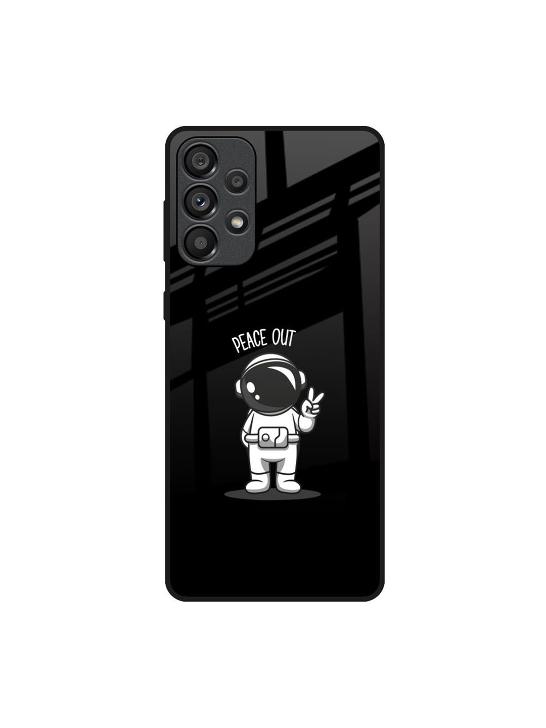 

QRIOH Quirky Printed Samsung Galaxy A73 5G Back Case Mobile Accessories, Black