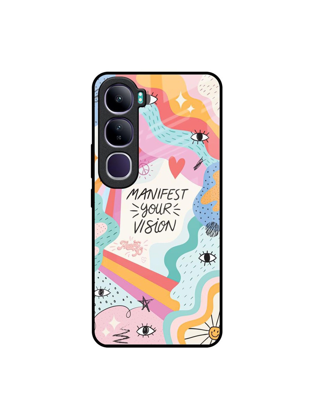 

QRIOH Quirky Printed Vivo Y300 5G Back Case Mobile Accessories, White