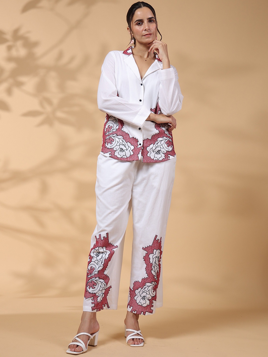 

STIL O STITCH Embroidered Shirt & Trousers, White