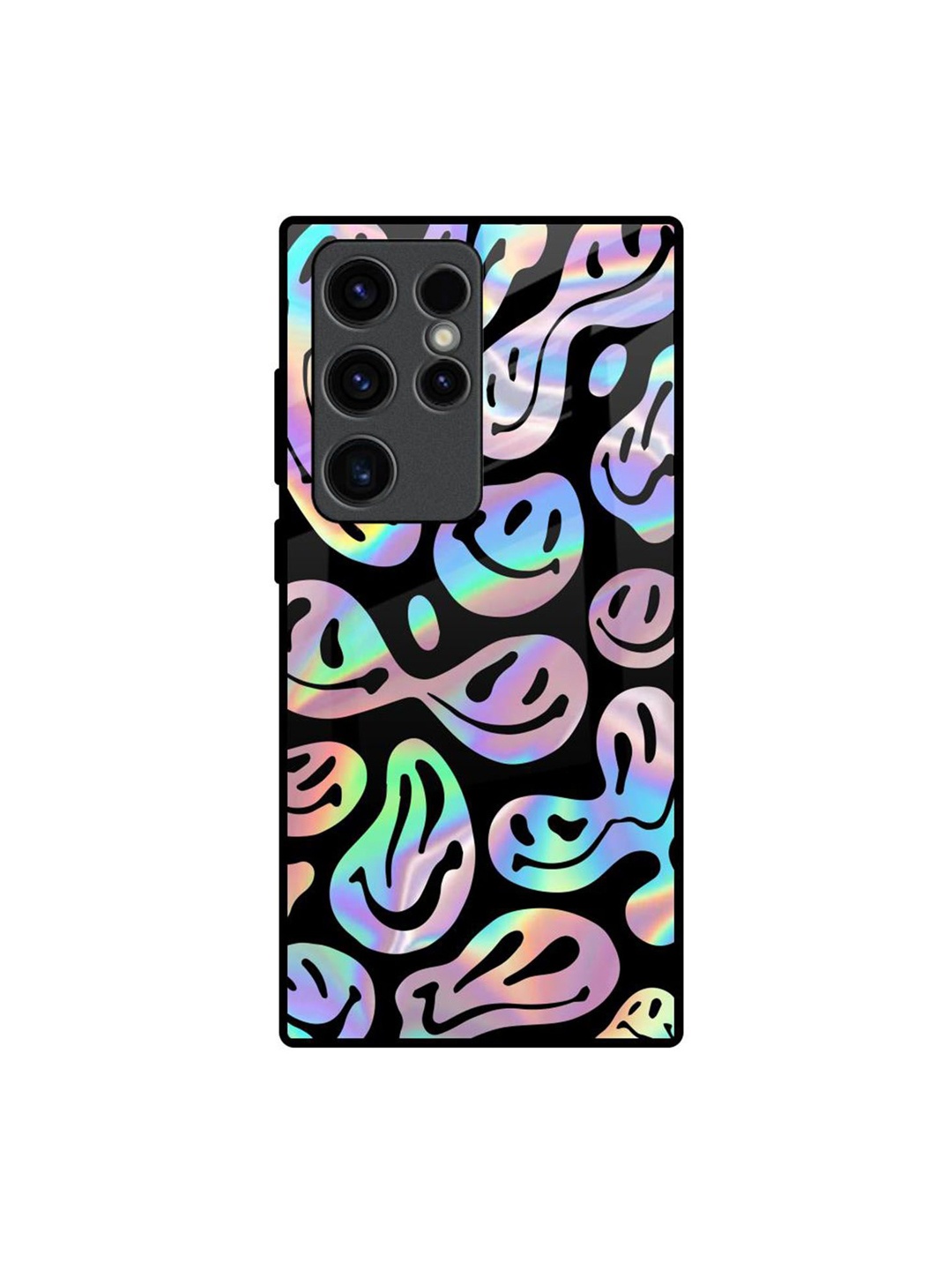 

QRIOH Quirky Printed Samsung Galaxy S23 Ultra 5G Back Case Mobile Accessories, Black