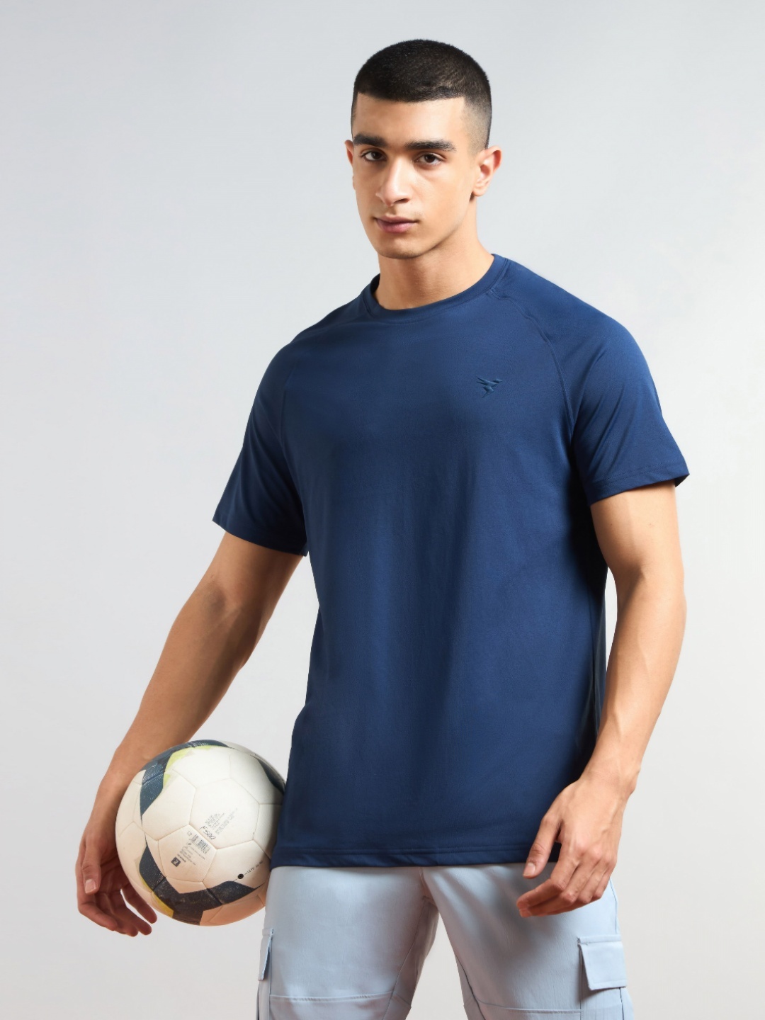 

Technosport Men Antimicrobial Slim Fit T-shirt, Navy blue