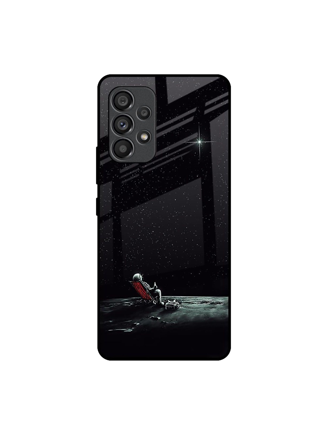 

QRIOH Quirky Printed Samsung Galaxy A53 5G Back Case Mobile Accessories, Black