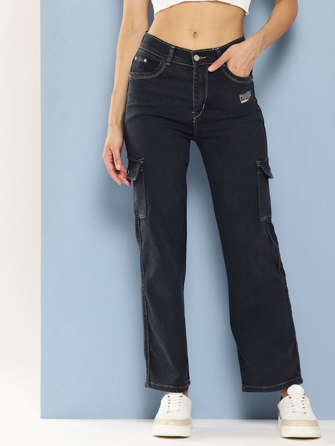 

CORSICA Women Highly Distressed Jeans, Black