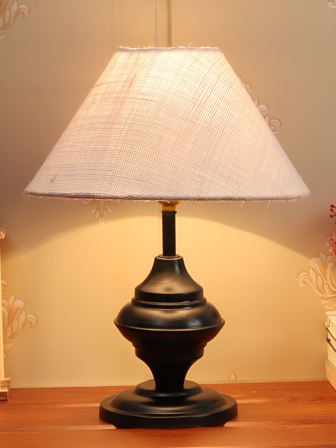 

BrightDaisy White & Brown Metal Frustum Shaped Table Lamp