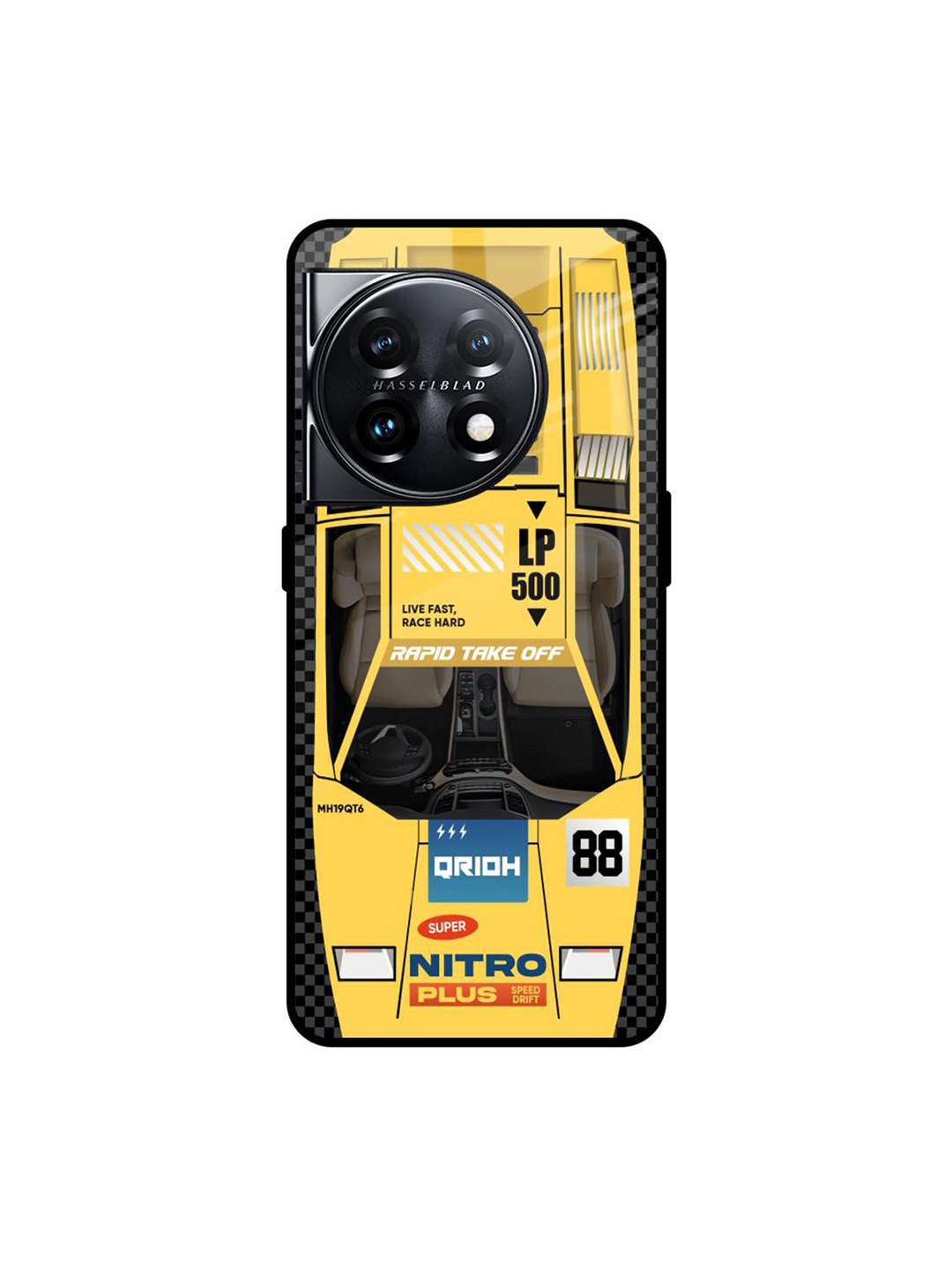 

QRIOH Typography Printed OnePlus 11 5G Back Case Mobile Accessories, Yellow