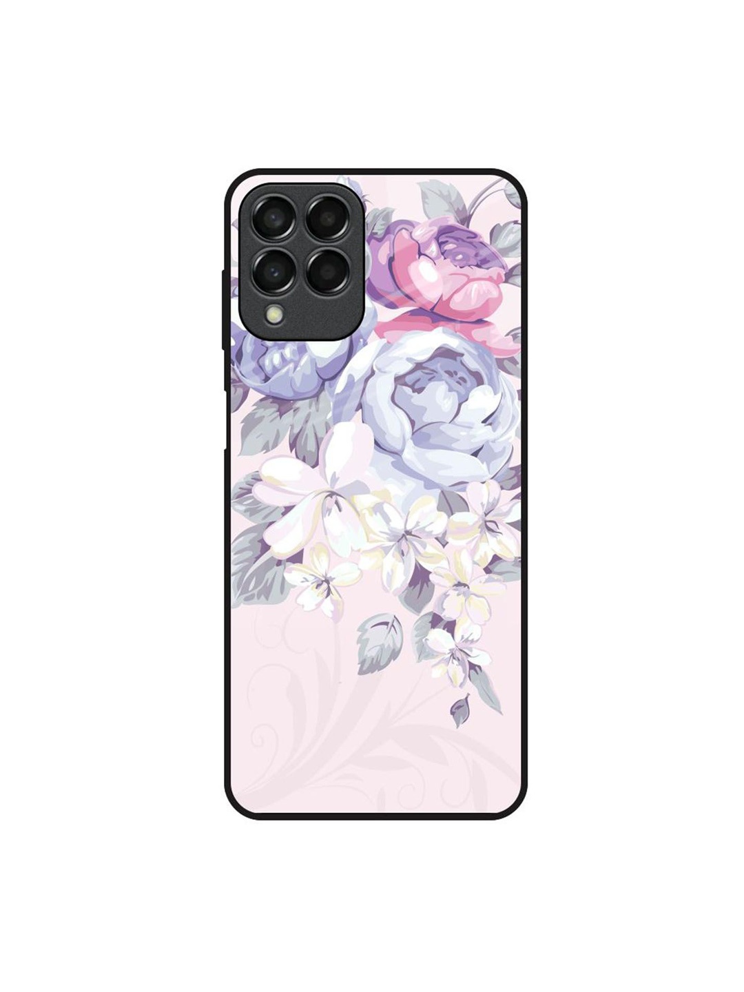 

QRIOH Floral Printed Samsung Galaxy M33 5G Back Case Mobile Accessories, Pink