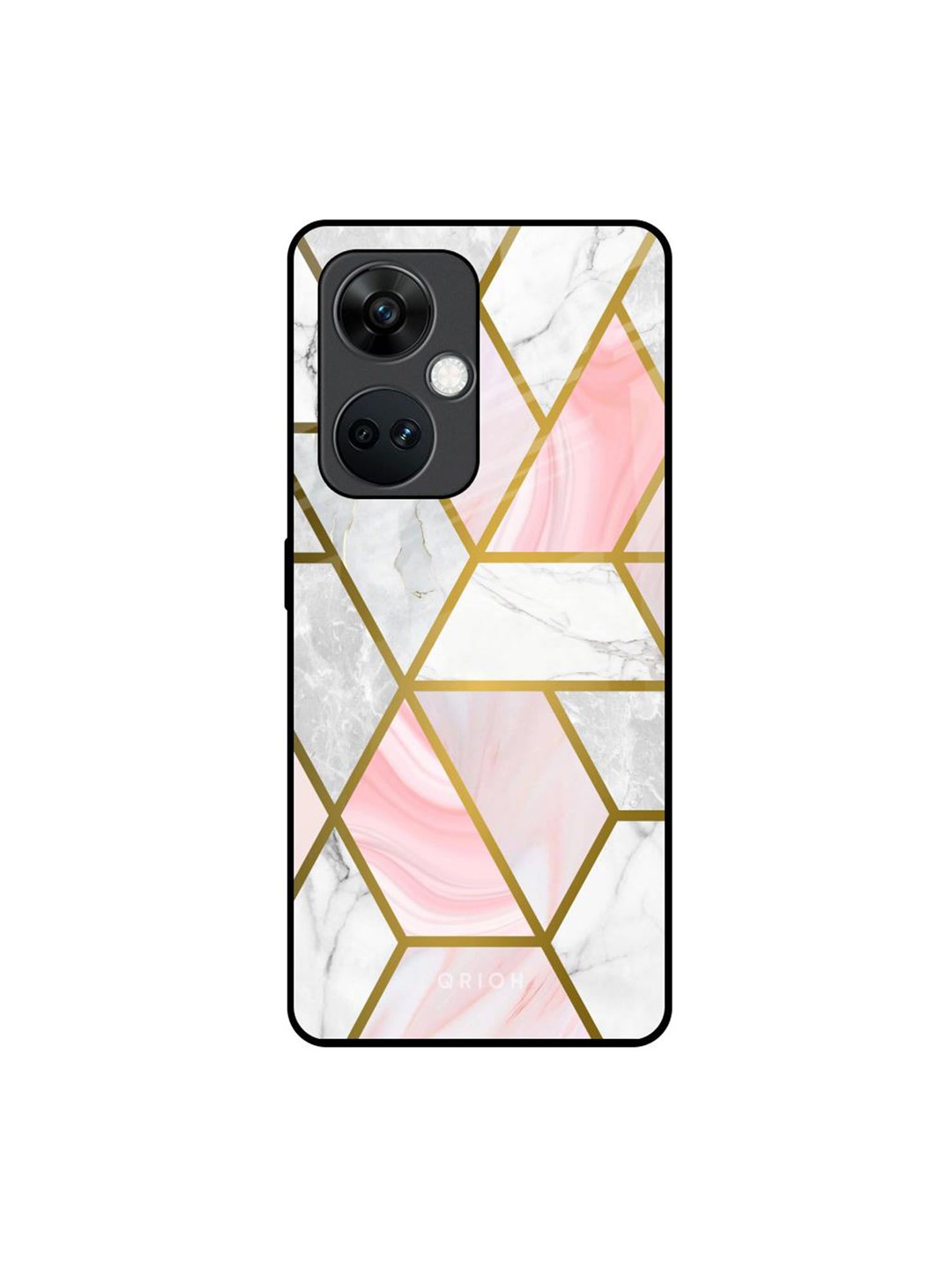 

QRIOH Geometric Printed OnePlus Nord CE 3 5G Back Case Mobile Accessories, Pink