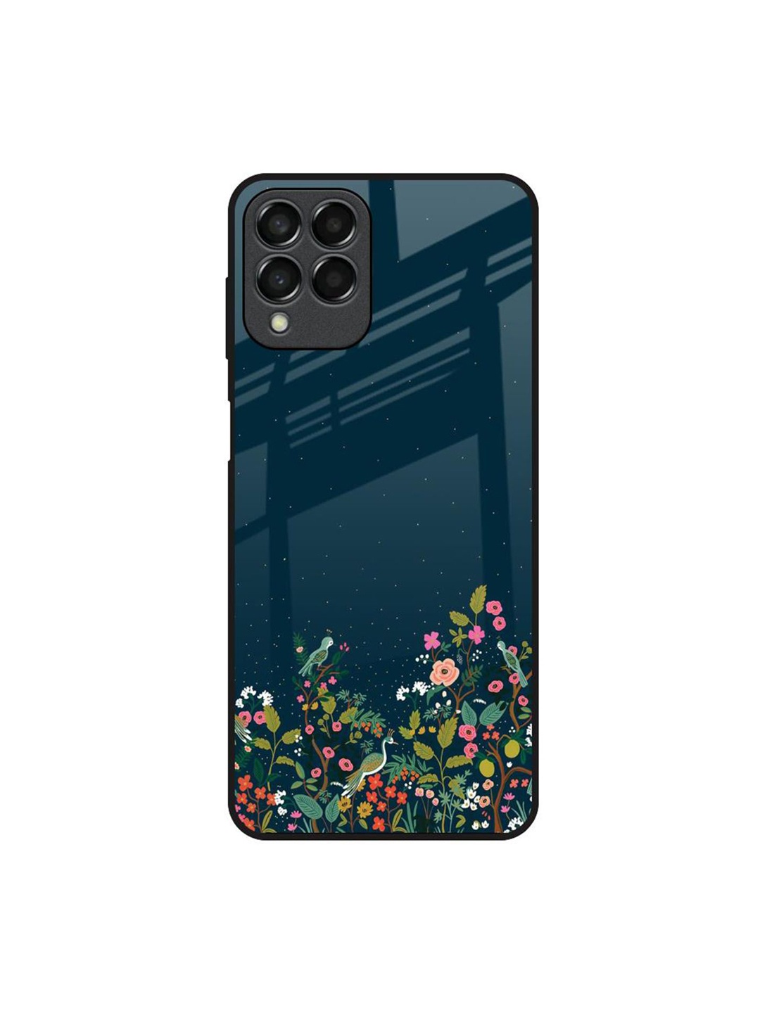 

QRIOH Floral Printed Samsung Galaxy M33 5G Back Case Mobile Accessories, Blue