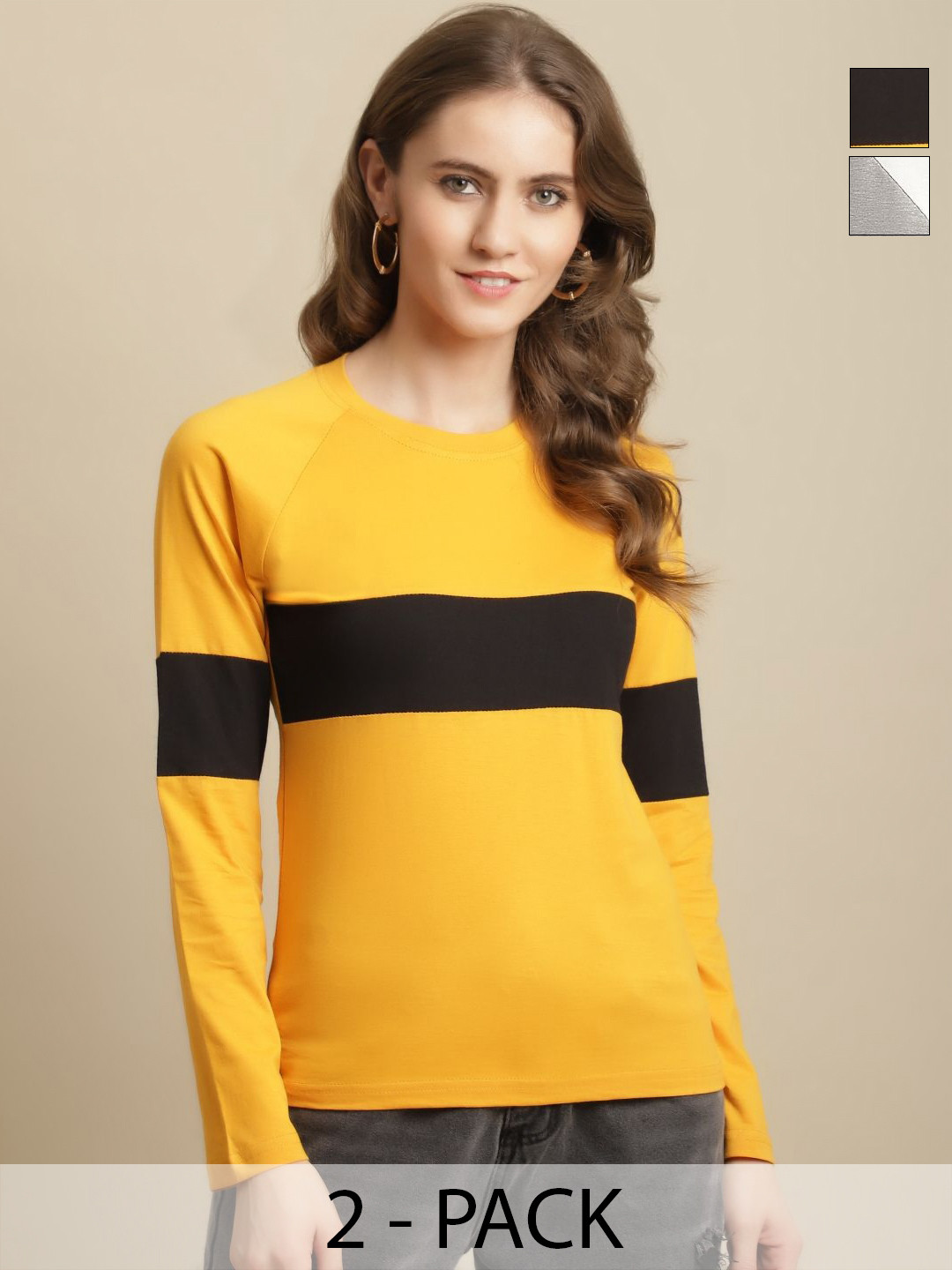 

GLOBAL NOMAD Women 2 Printed T-shirt, Multi