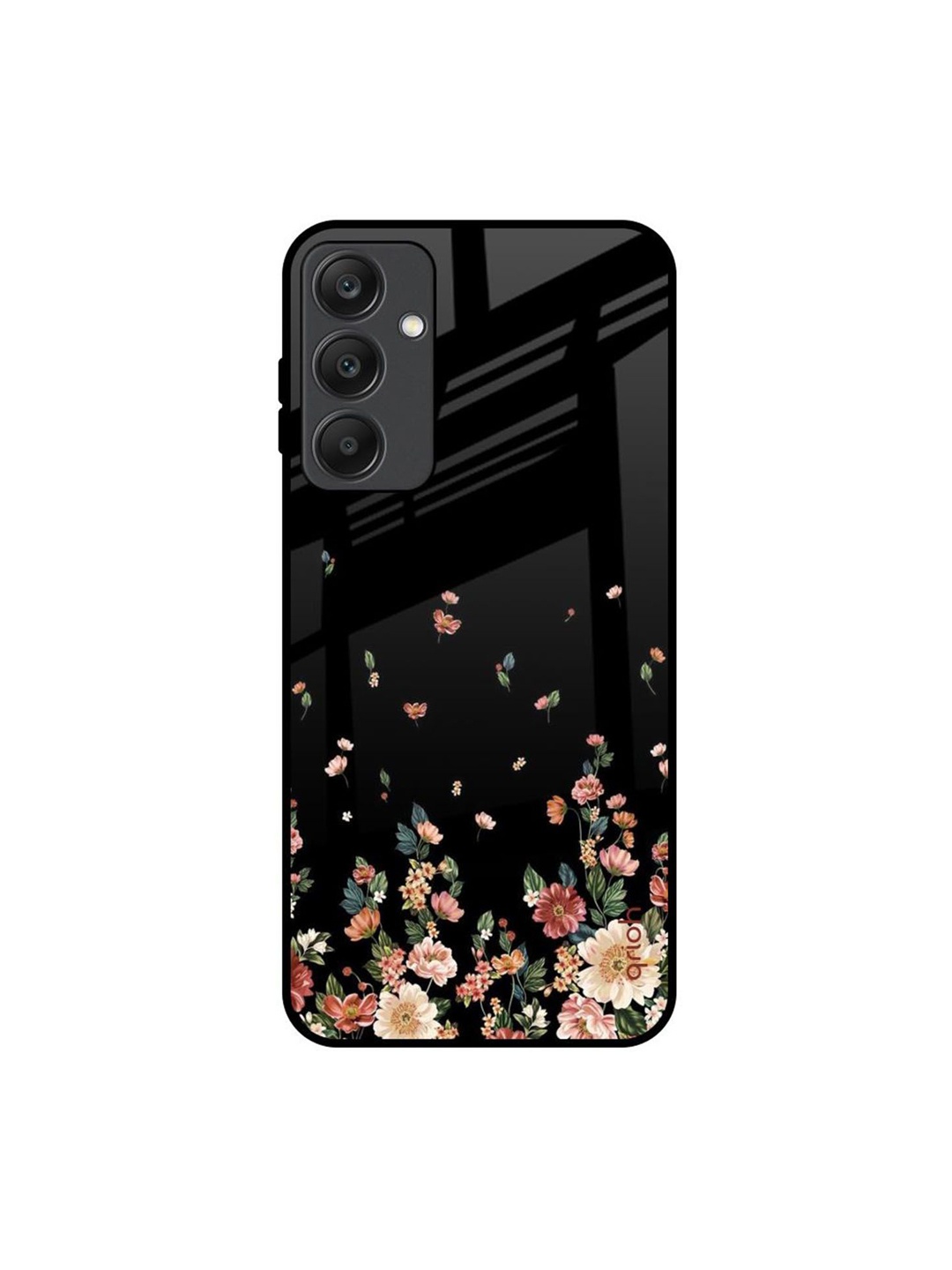 

QRIOH Floral Printed Samsung Galaxy A25 5G Back Case Mobile Accessories, Black