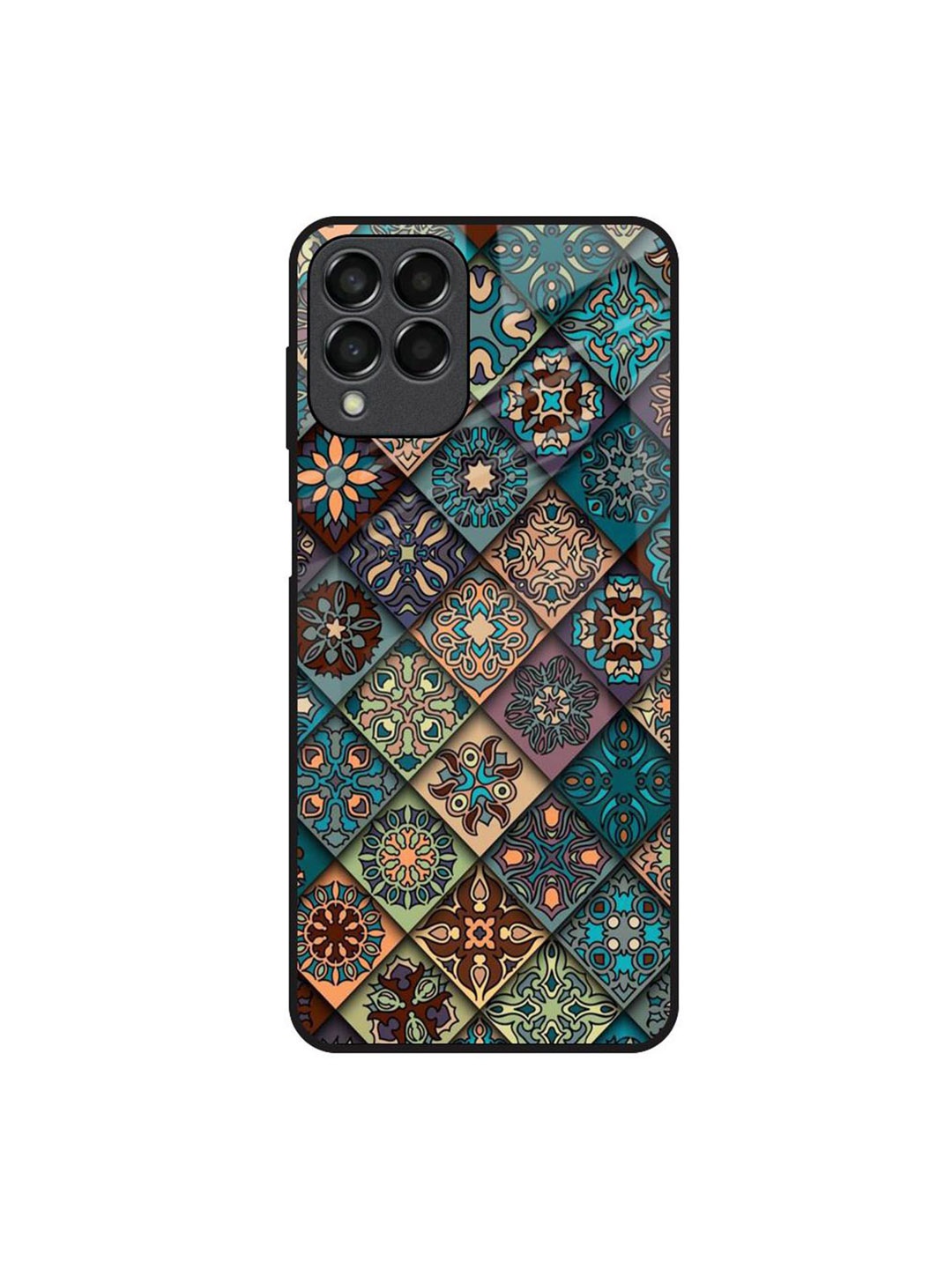 

QRIOH Quirky Printed Samsung Galaxy M33 5G Back Case Mobile Accessories, Teal