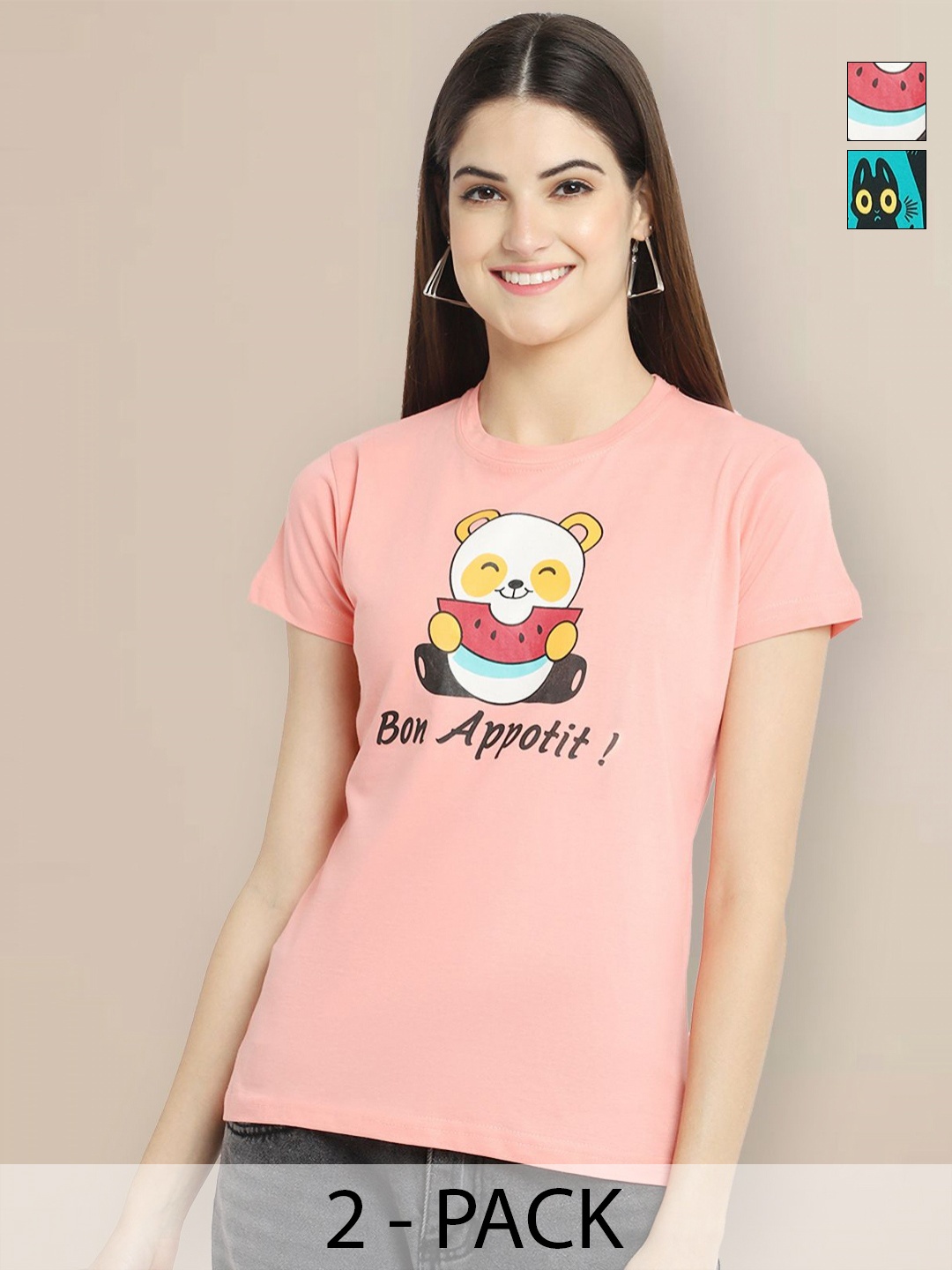

Metronaut Women Typography 2 Printed T-shirt, Multi
