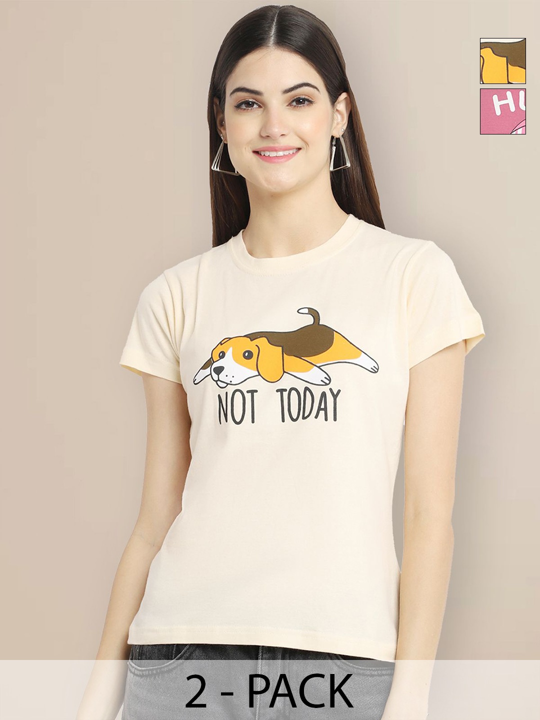 

Metronaut Women Typography 2 Printed T-shirt, Multi