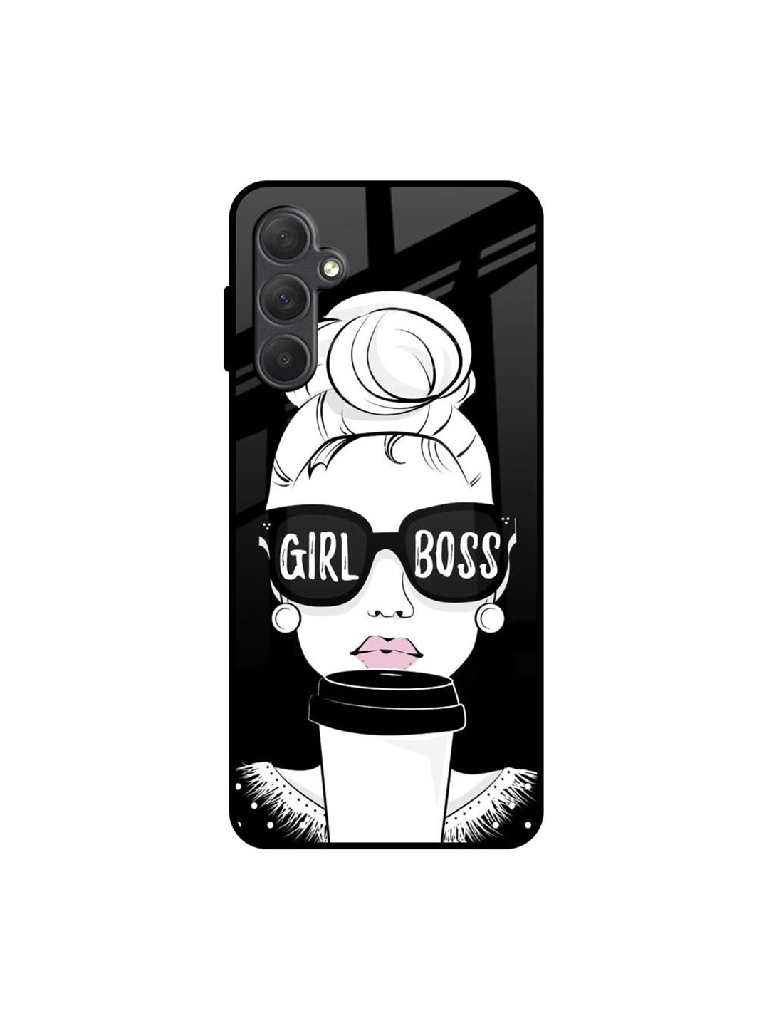 

QRIOH Quirky Printed Samsung Galaxy M54 5G Back Case Mobile Accessories, Black