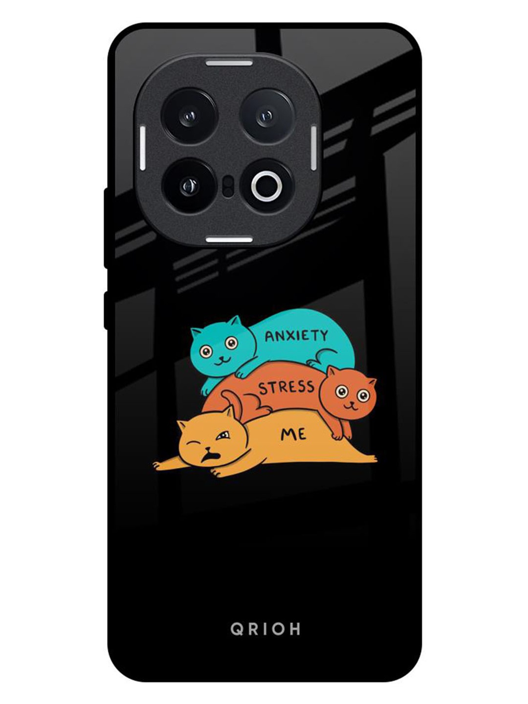 

QRIOH Quirky Printed IQOO 13 5G Back Case Mobile Accessories, Black