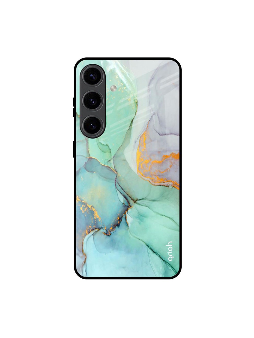 

QRIOH Abstract Printed Samsung Galaxy S24 5G Back Case Mobile Accessories, Green