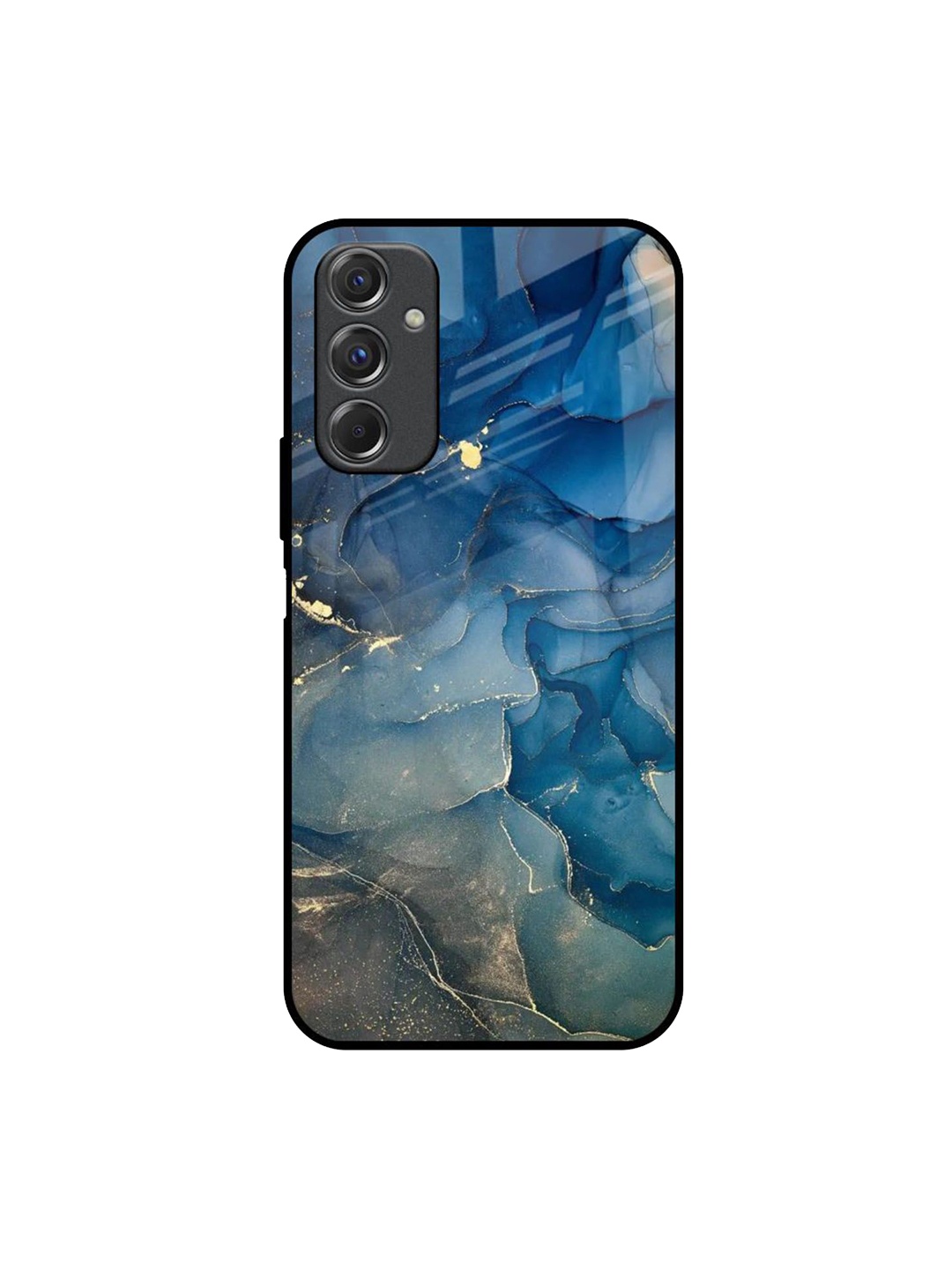 

QRIOH Abstract Printed Samsung Galaxy F34 5G Back Case Mobile Accessories, Blue