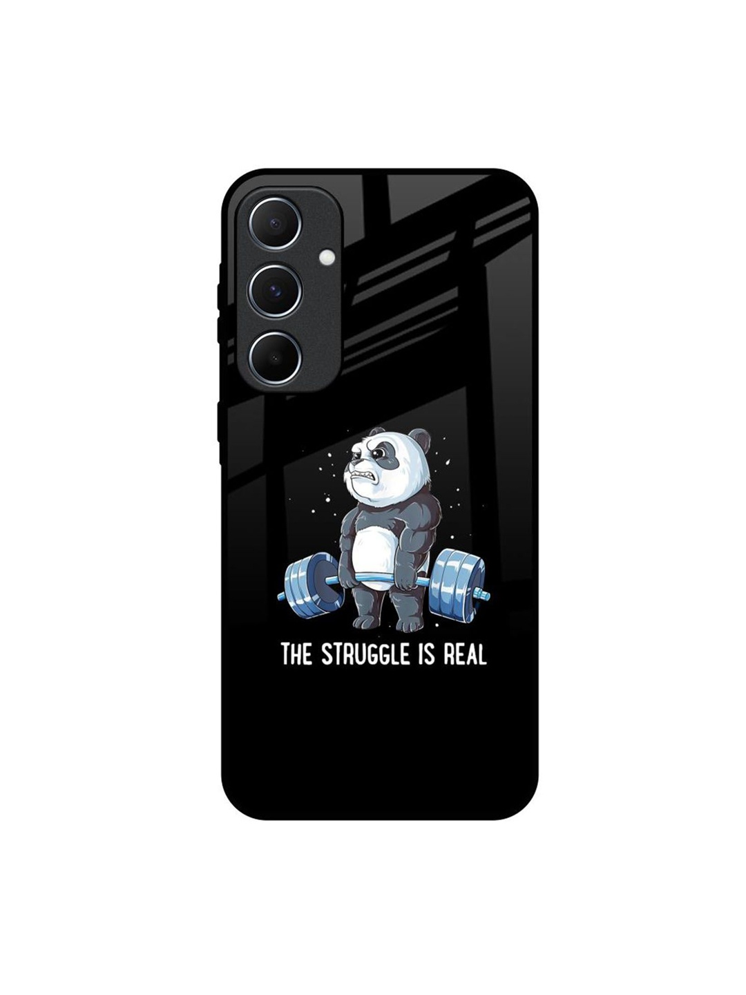 

QRIOH Quirky Printed Samsung Galaxy A55 5G Back Case Mobile Accessories, Black