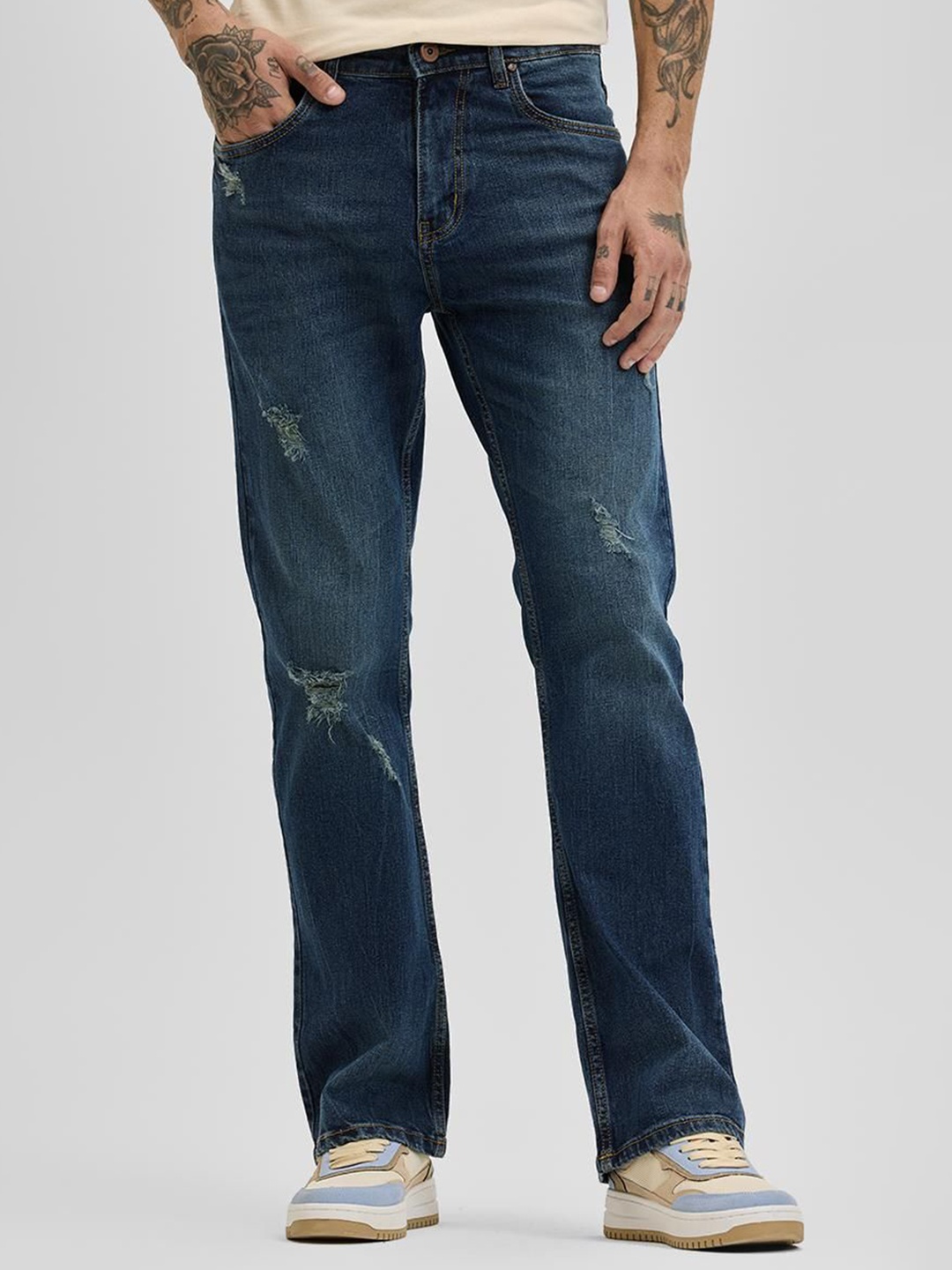 

Snitch Men Snitch Plain Bootcut Jeans, Blue