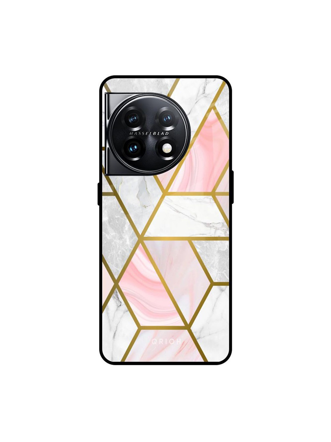 

QRIOH Geometric Printed OnePlus 11 5G Back Case Mobile Accessories, White
