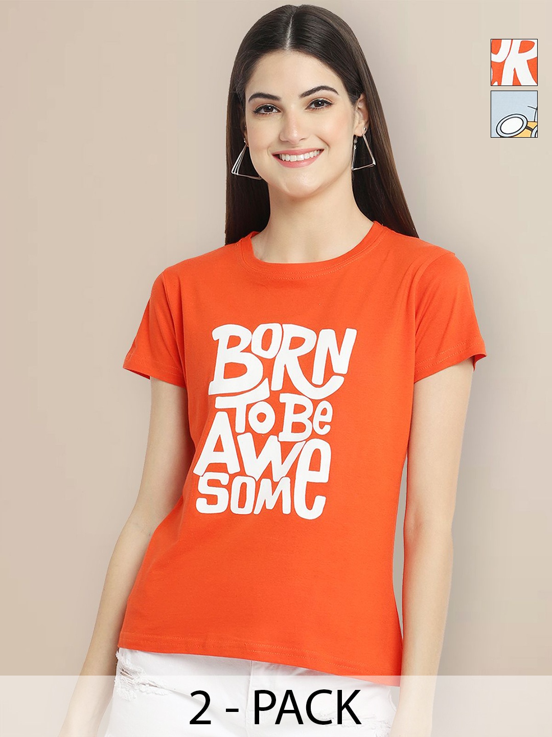 

Metronaut Women Typography 2 Printed T-shirt, Multi