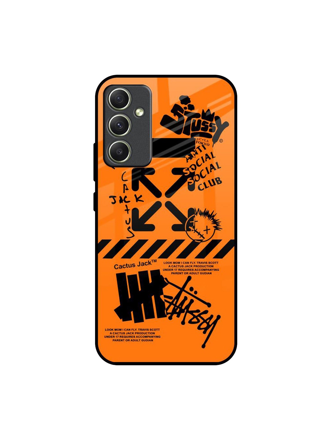 

QRIOH Typography Printed Samsung Galaxy A34 5G Back Case Mobile Accessories, Orange