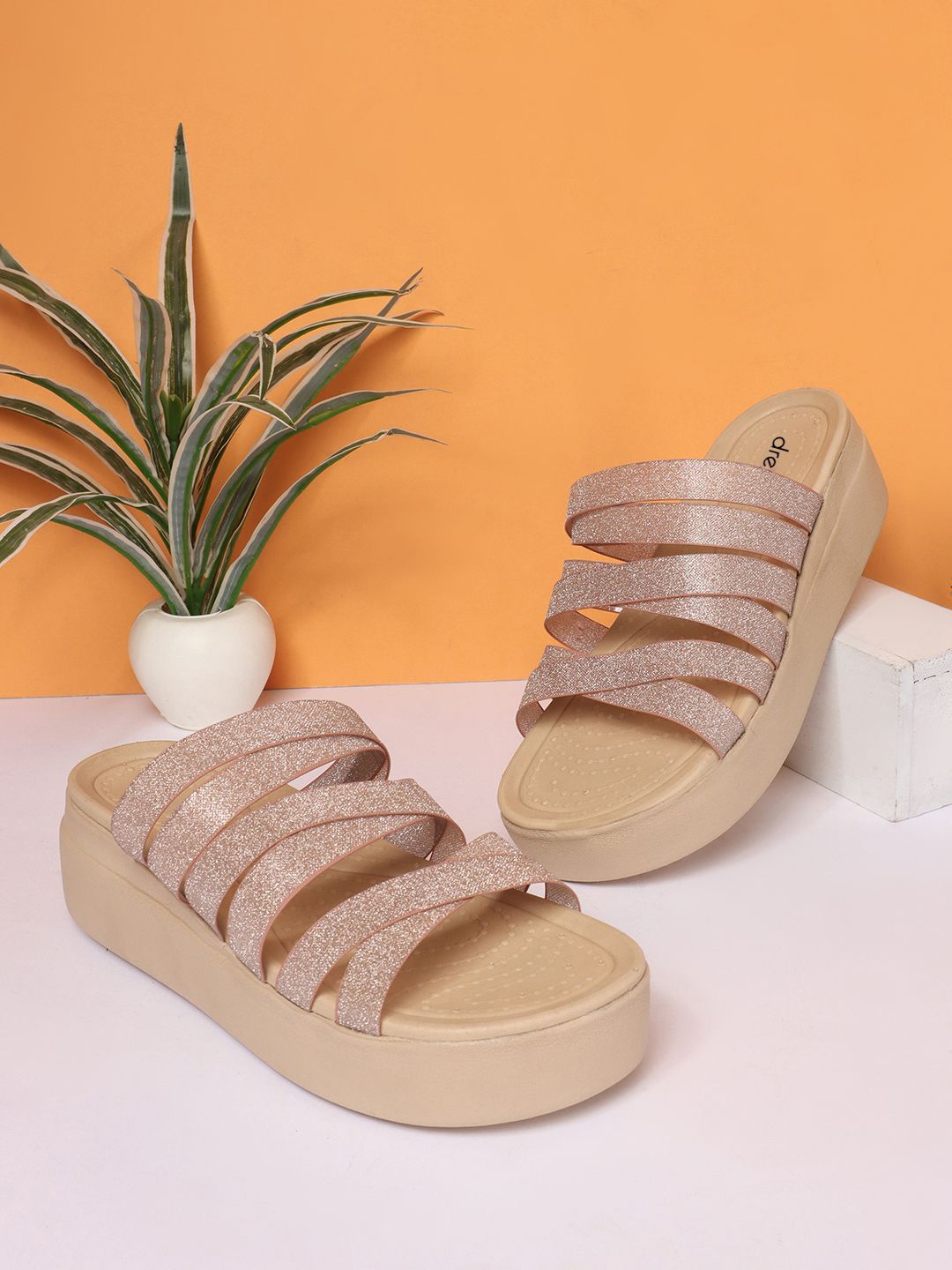 

DressBerry Women Synthetic Open Toe Comfort Sandals, Beige