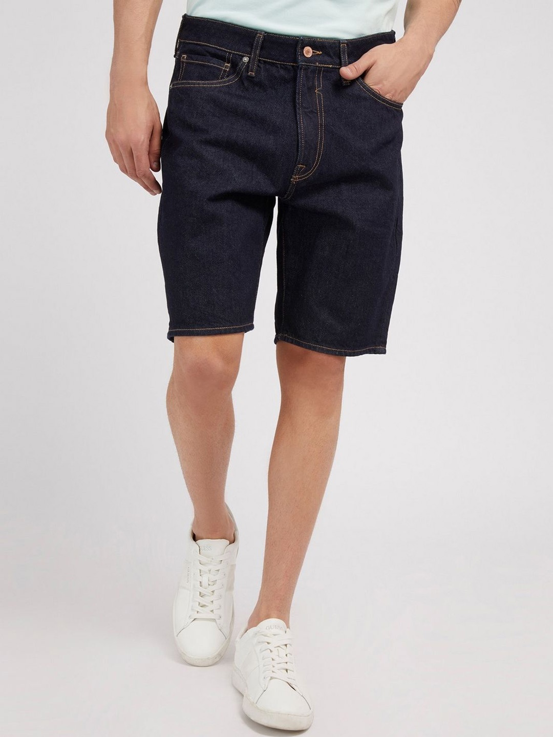 

GUESS Men Denim Shorts, Blue