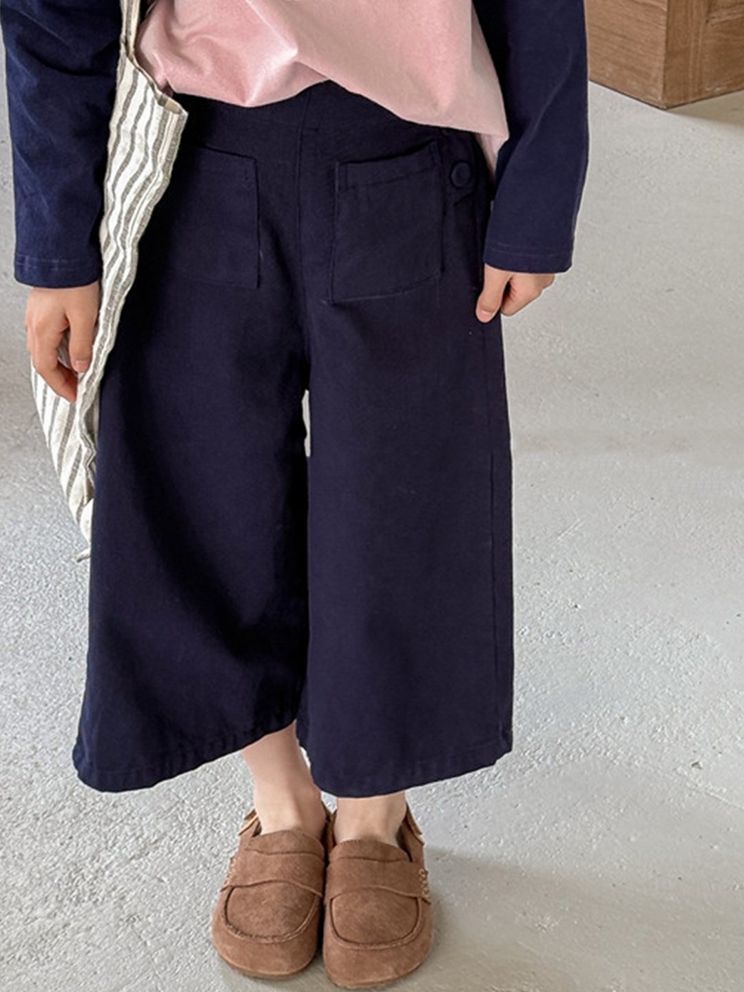 

LULU & SKY Girls Culottes Trousers, Navy blue