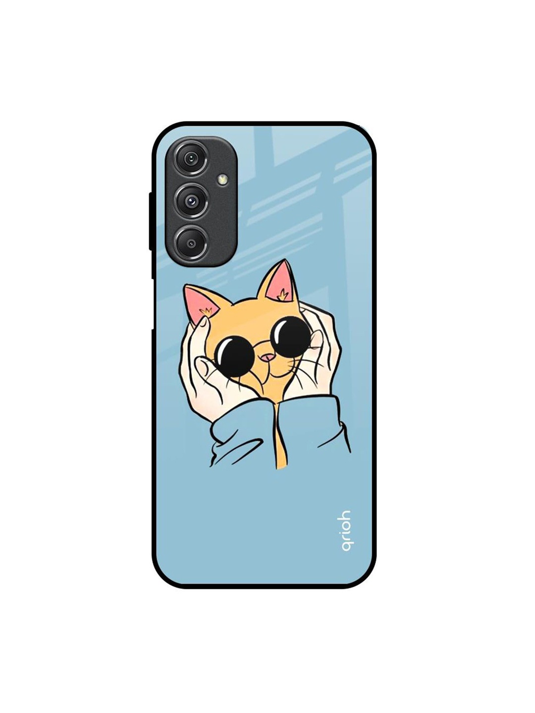 

QRIOH Quirky Printed Samsung Galaxy M34 5G Back Case Mobile Accessories, Blue