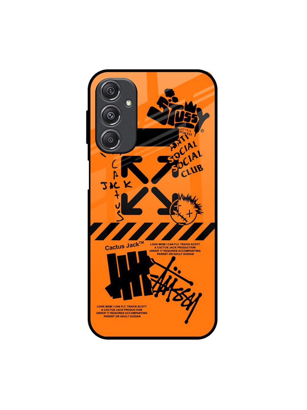 

QRIOH Typography Printed Samsung Galaxy M34 5G Back Case Mobile Accessories, Orange