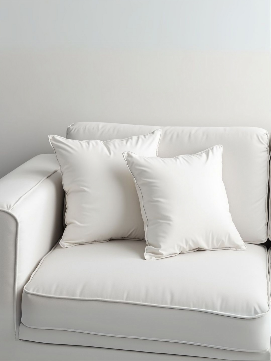 

Aurave White 2 Pieces Pure Cotton 210 TC Soft & Comfortable Square Cushion Covers
