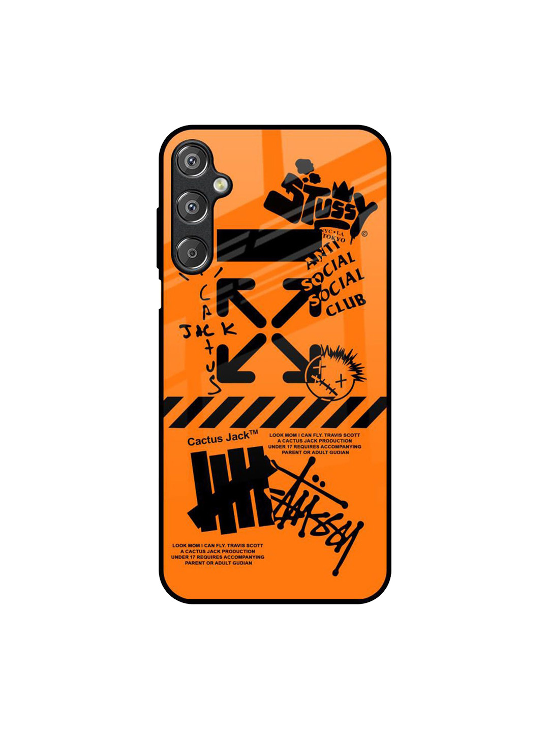 

QRIOH Typography Printed Samsung Galaxy M15 5G Back Case Mobile Accessories, Orange
