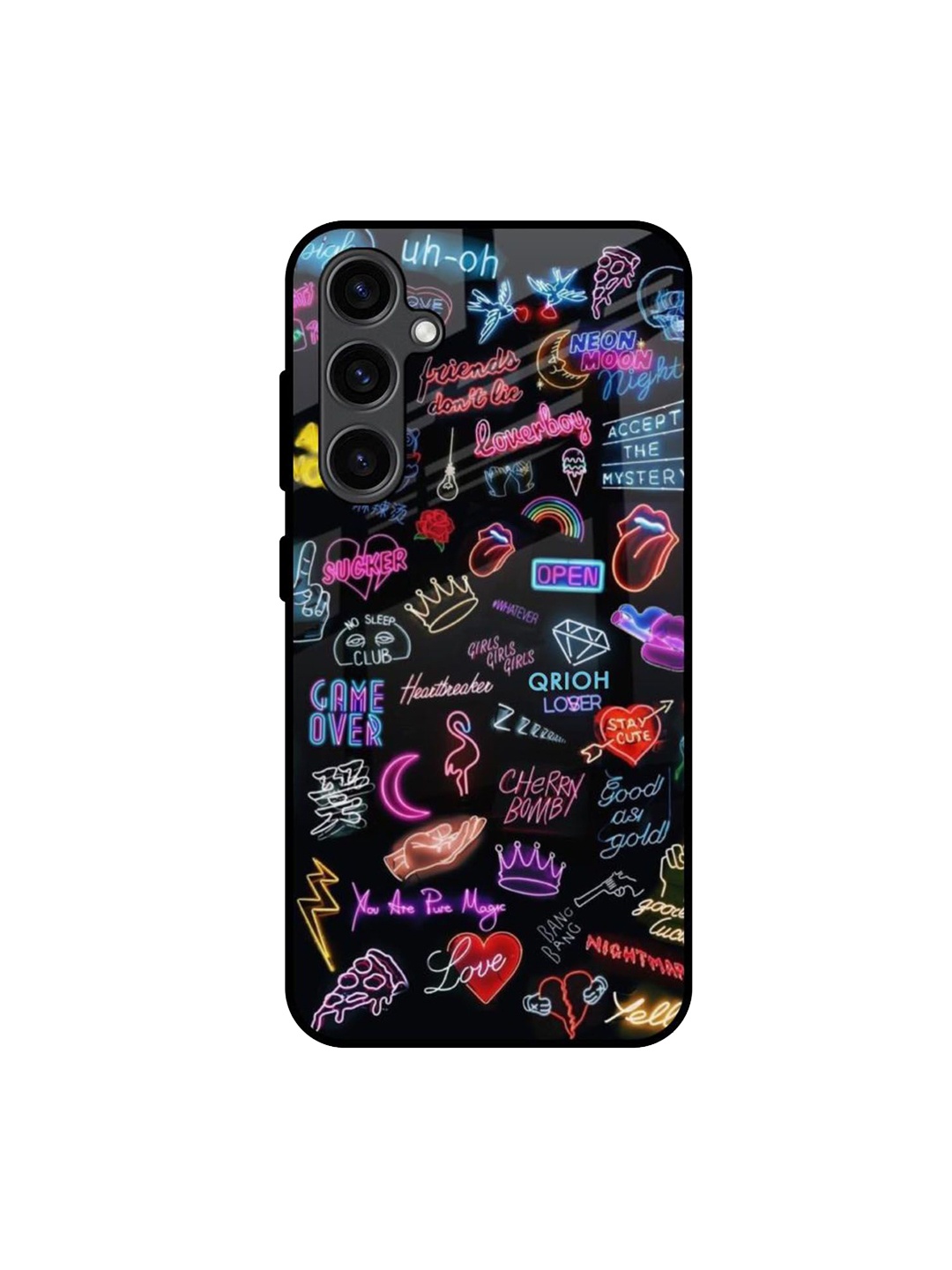 

QRIOH Typography Printed Samsung Galaxy S23 FE 5G Back Case Mobile Accessories, Black