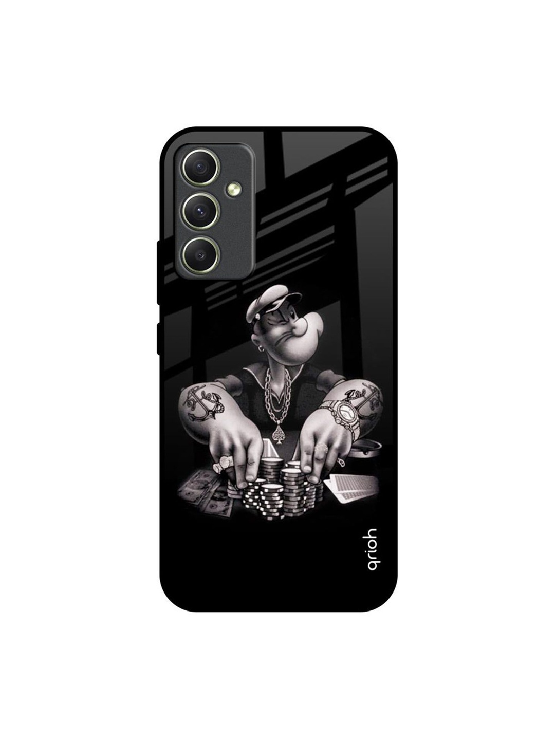 

QRIOH Quirky Printed Samsung Galaxy A34 5G Back Case Mobile Accessories, Black