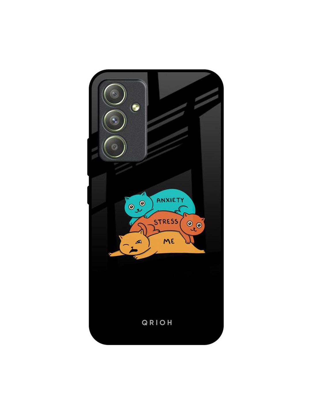 

QRIOH Quirky Printed Samsung Galaxy A54 5G Back Case Mobile Accessories, Black