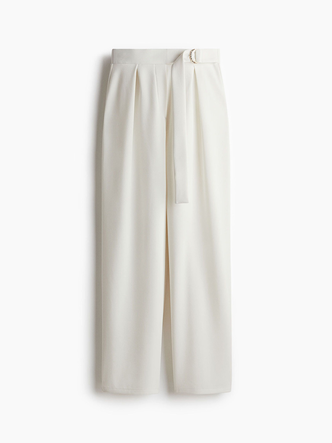 

H&M Belted Trousers, White