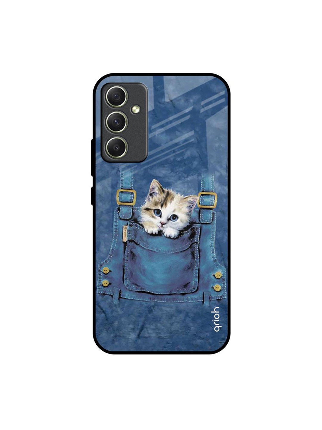 

QRIOH Quirky Printed Samsung Galaxy A34 5G Back Case Mobile Accessories, Blue