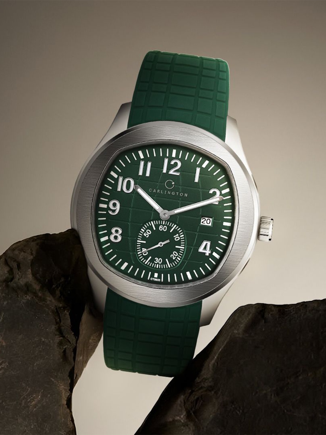 

CARLINGTON Men Dial & Straps Analogue Multi Function Watch Legacy 9933 Silver Green