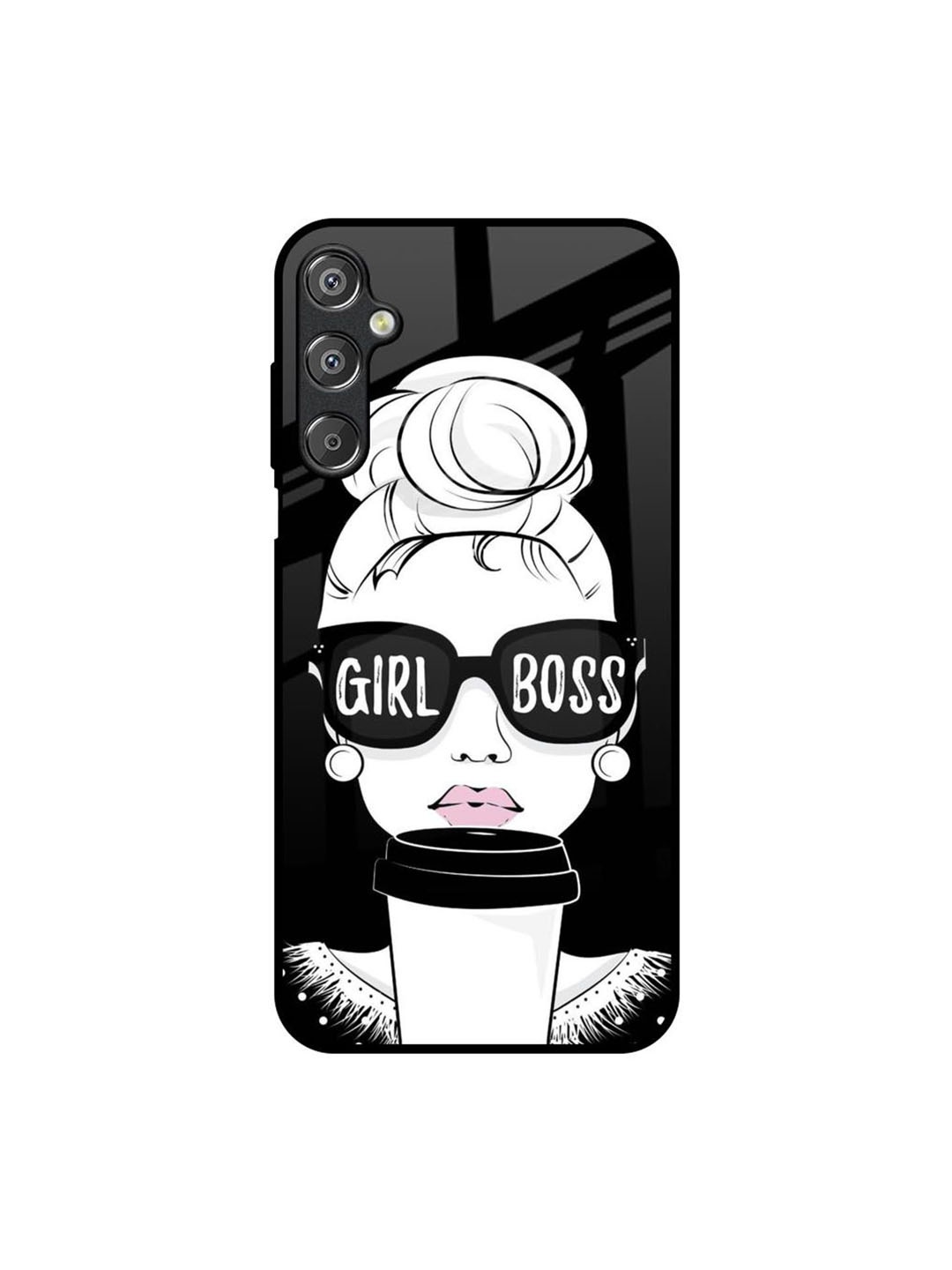 

QRIOH Quirky Printed Samsung Galaxy M15 5G Back Case Mobile Accessories, Black