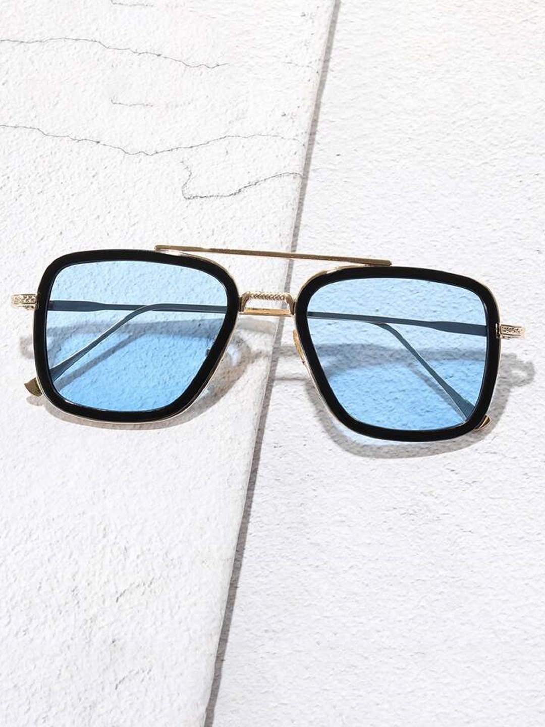 

FUNGLASSES Unisex Square Sunglasses with UV Protected Lens, Blue
