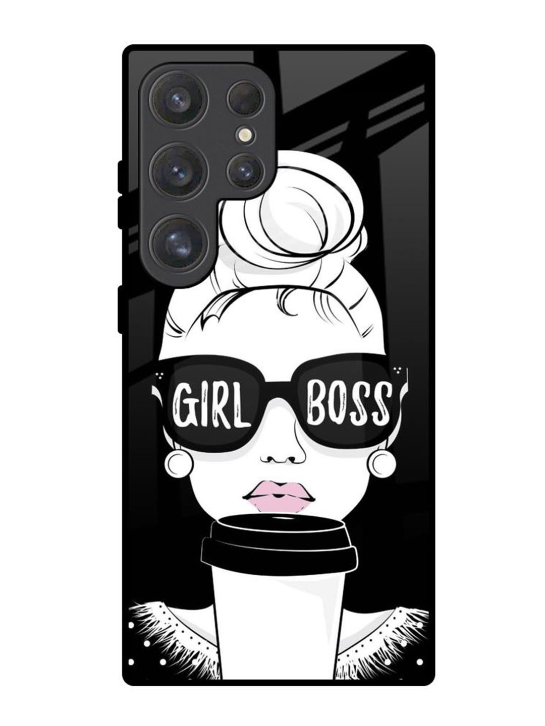 

QRIOH Quirky Printed Samsung Galaxy S25 Ultra Back Case Mobile Accessories, White