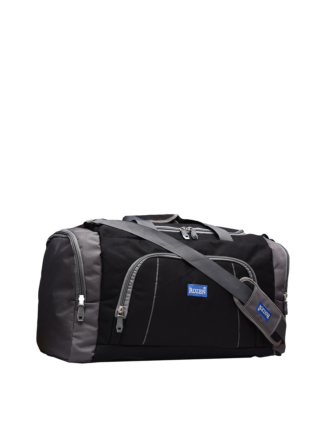 

ROZEN Heavy Duty Fabric Travel Luggage Large Duffel Bag, Black