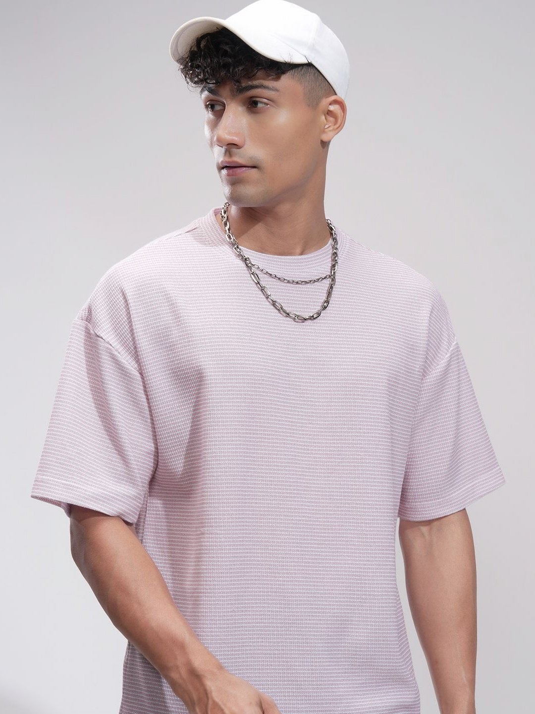 

HIGHLANDER Men Drop-Shoulder Sleeves T-shirt, Mauve