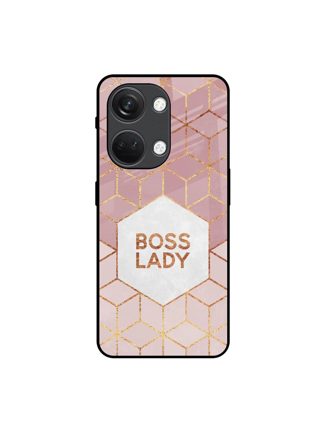 

QRIOH Geometric Printed OnePlus Nord 3 5G Back Case Mobile Accessories, Pink